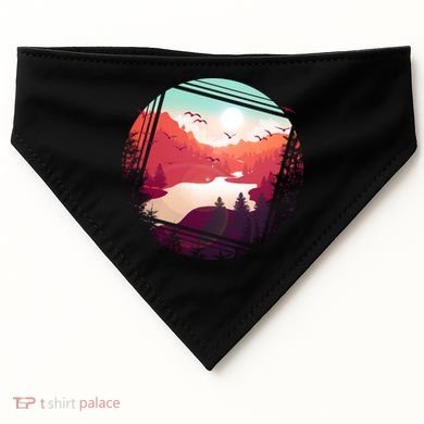 Wilderness Nature Scenery USA-Made Doggie Bandana