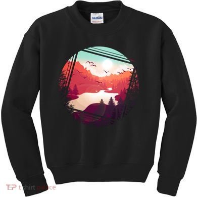 Wilderness Nature Scenery Kids Sweatshirt