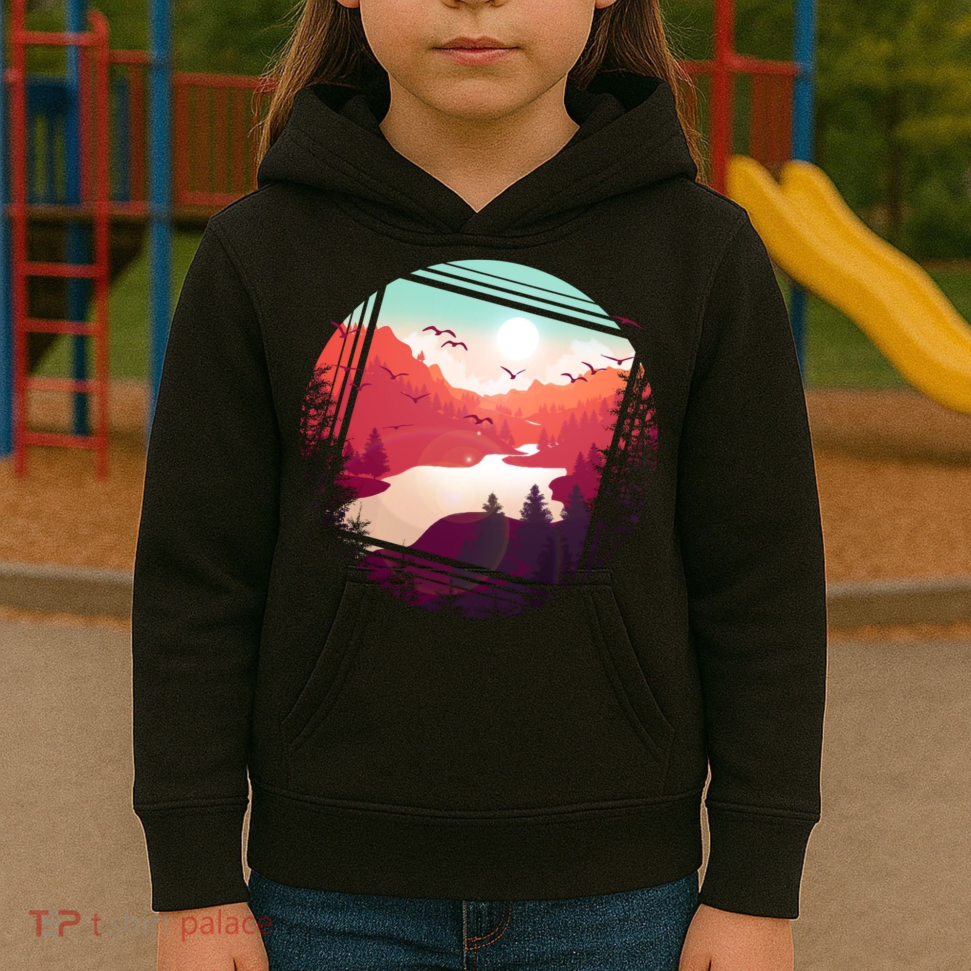 Wilderness Nature Scenery Kids Hoodie