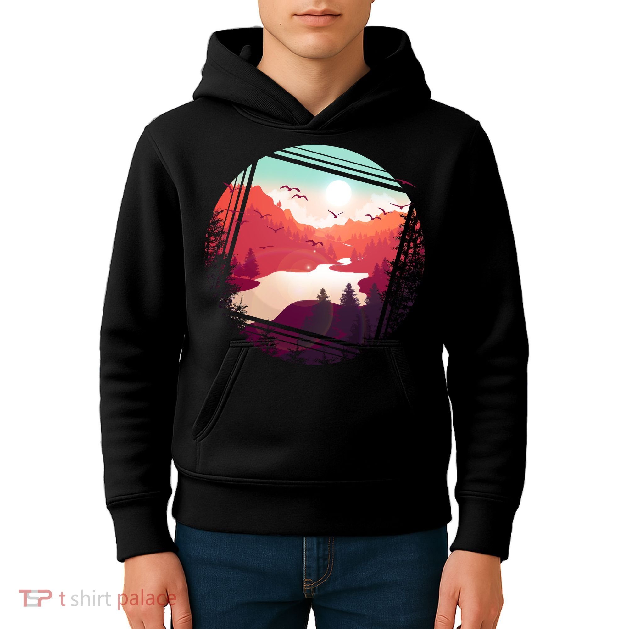Wilderness Nature Scenery Kids Hoodie