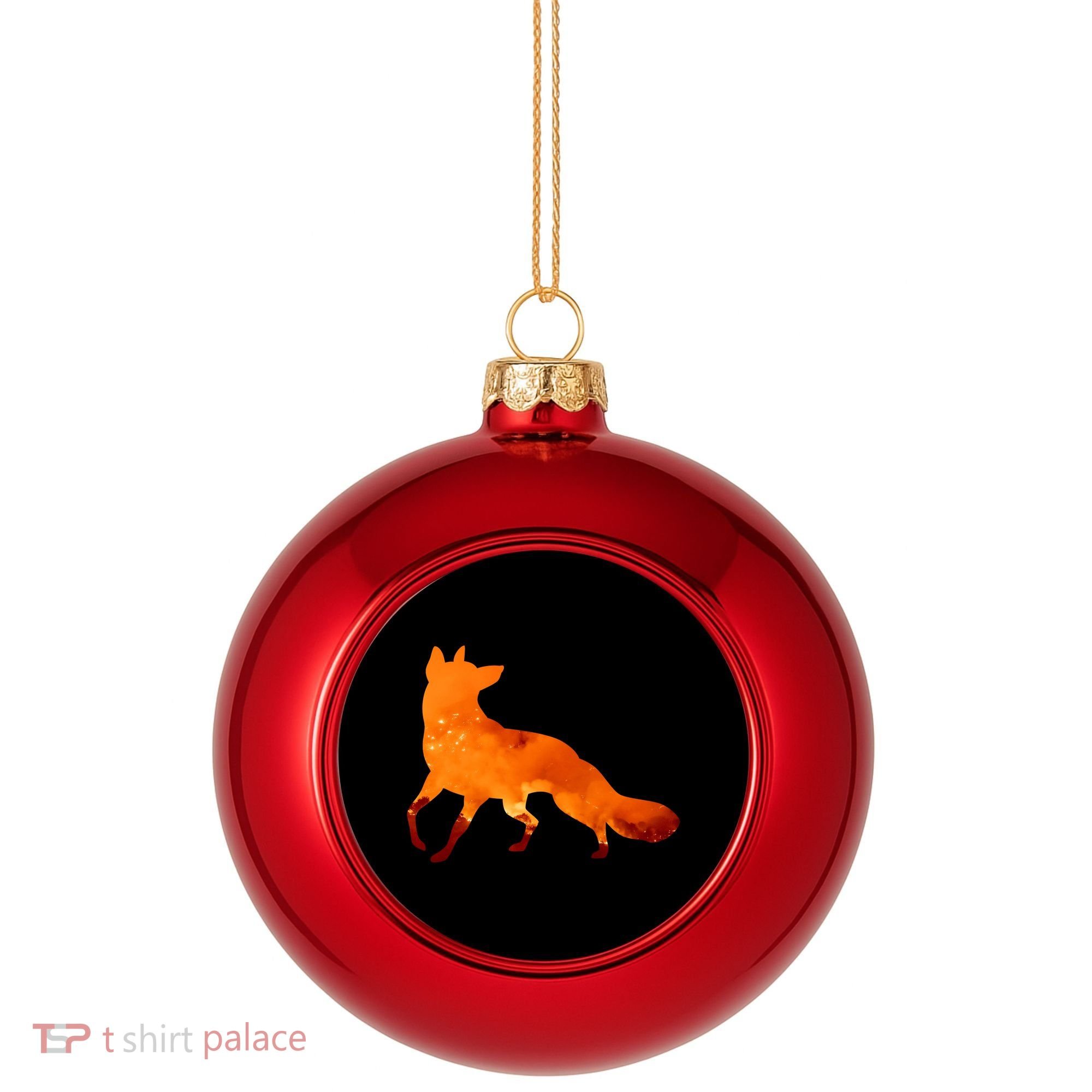 Wildfire Fox Plastic Christmas Ball Ornament