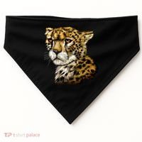 Wildlife - Big Face Cheetah Portrait USA-Made Doggie Bandana thumb 0