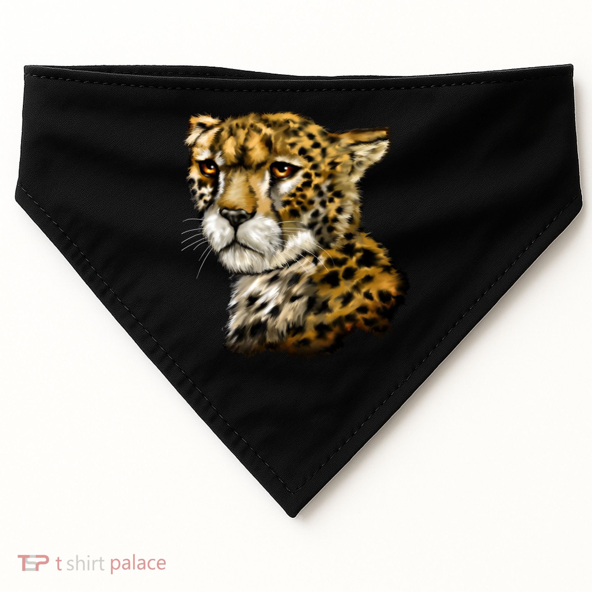 Wildlife - Big Face Cheetah Portrait USA-Made Doggie Bandana