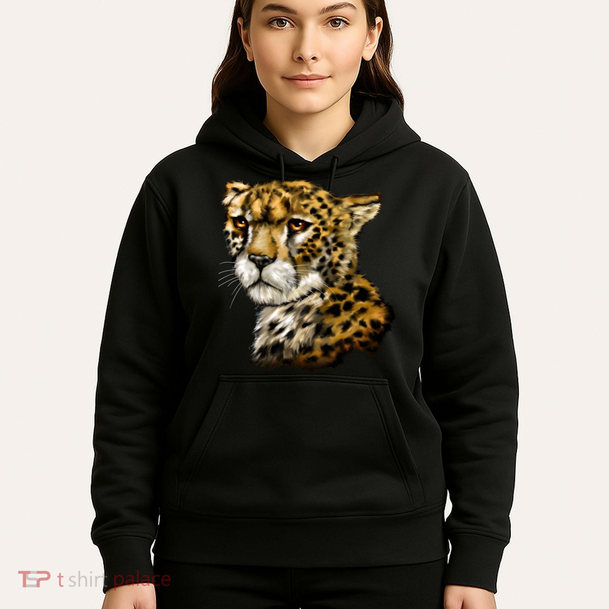 Wildlife - Big Face Cheetah Portrait Hoodie