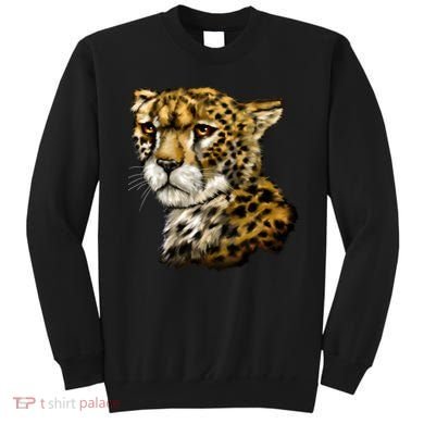 Wildlife - Big Face Cheetah Portrait Sweatshirt