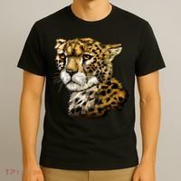 Wildlife - Big Face Cheetah Portrait T-Shirt thumb 3