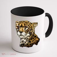 Wildlife - Big Face Cheetah Portrait Coffee Mug thumb 1