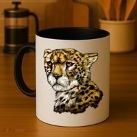Wildlife - Big Face Cheetah Portrait Coffee Mug thumb 4