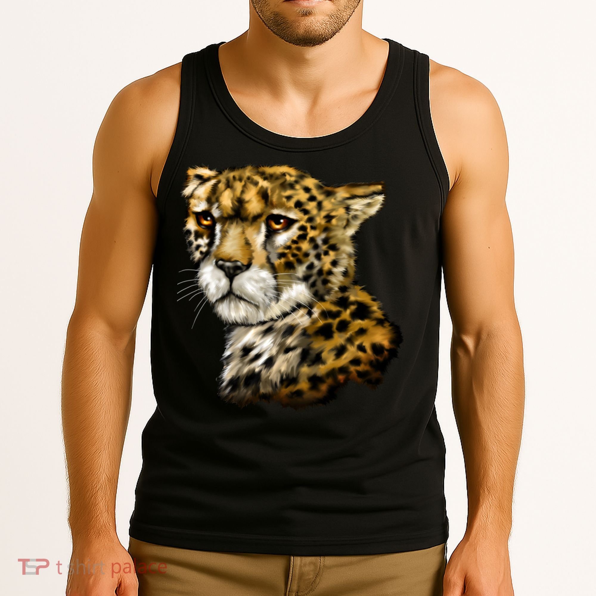 Wildlife - Big Face Cheetah Portrait Tank Top