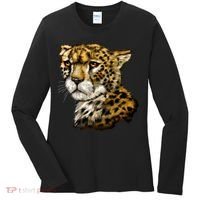 Wildlife - Big Face Cheetah Portrait Women's Long Sleeve Shirt thumb 0