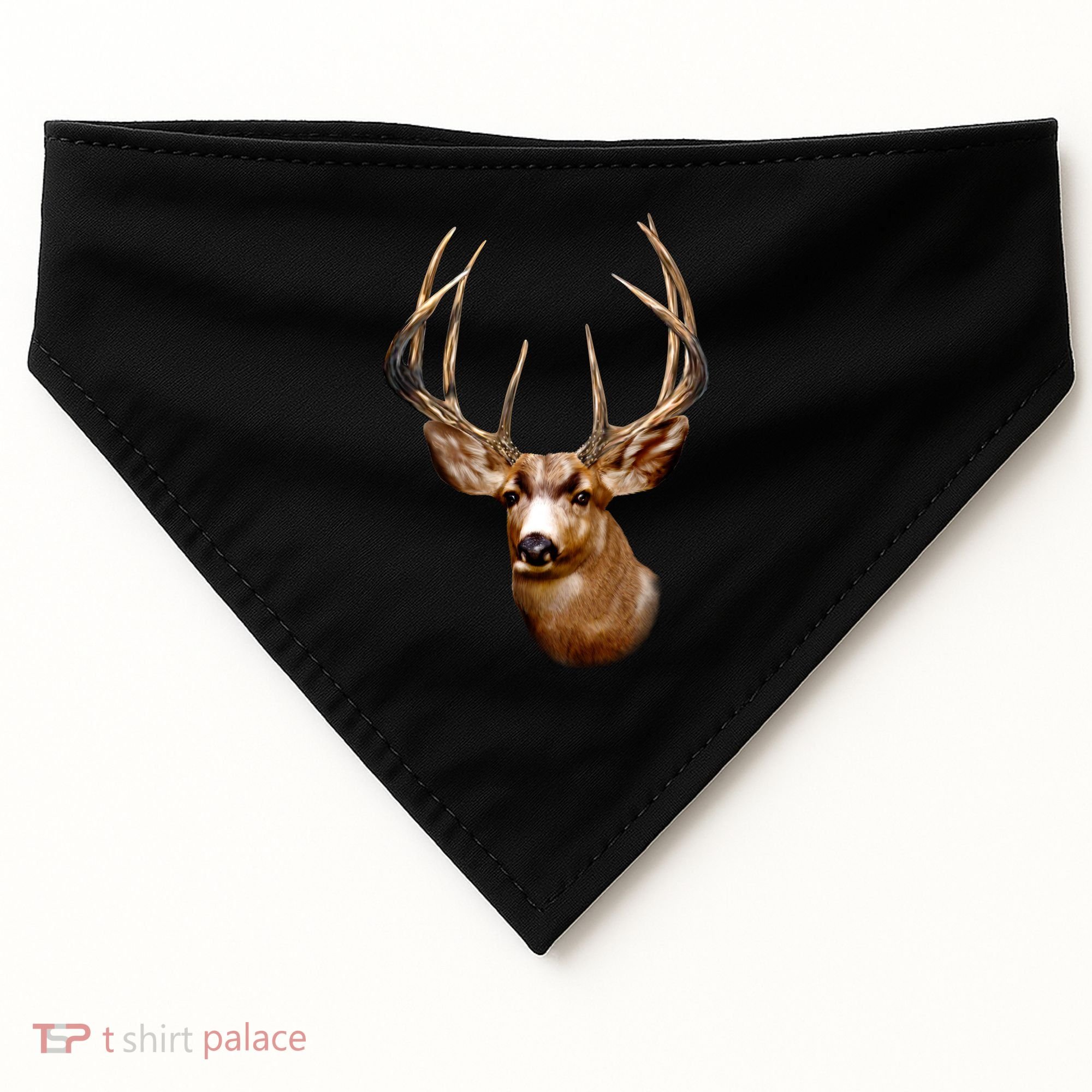 Wildlife - Big Face Deer Head Portrait USA-Made Doggie Bandana