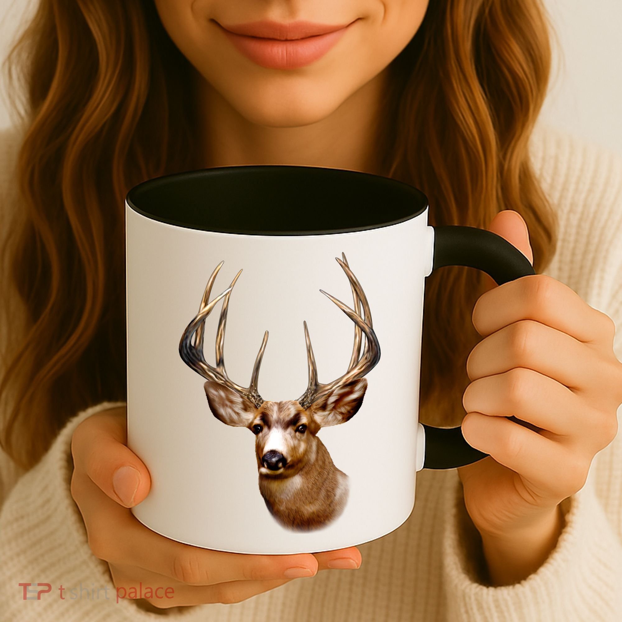 Wildlife - Big Face Deer Head Portrait Coffee Mug