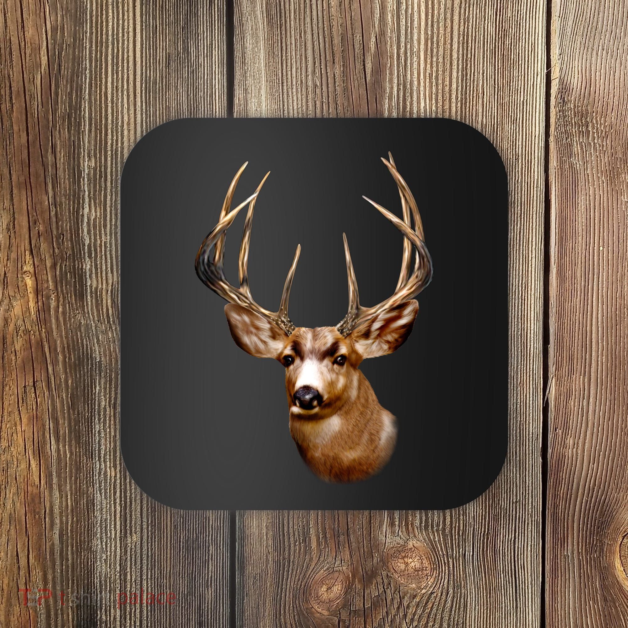 Wildlife - Big Face Deer Head Portrait Coaster