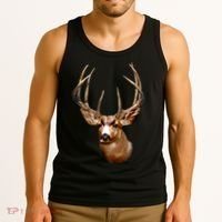 Wildlife - Big Face Deer Head Portrait Tank Top thumb 3