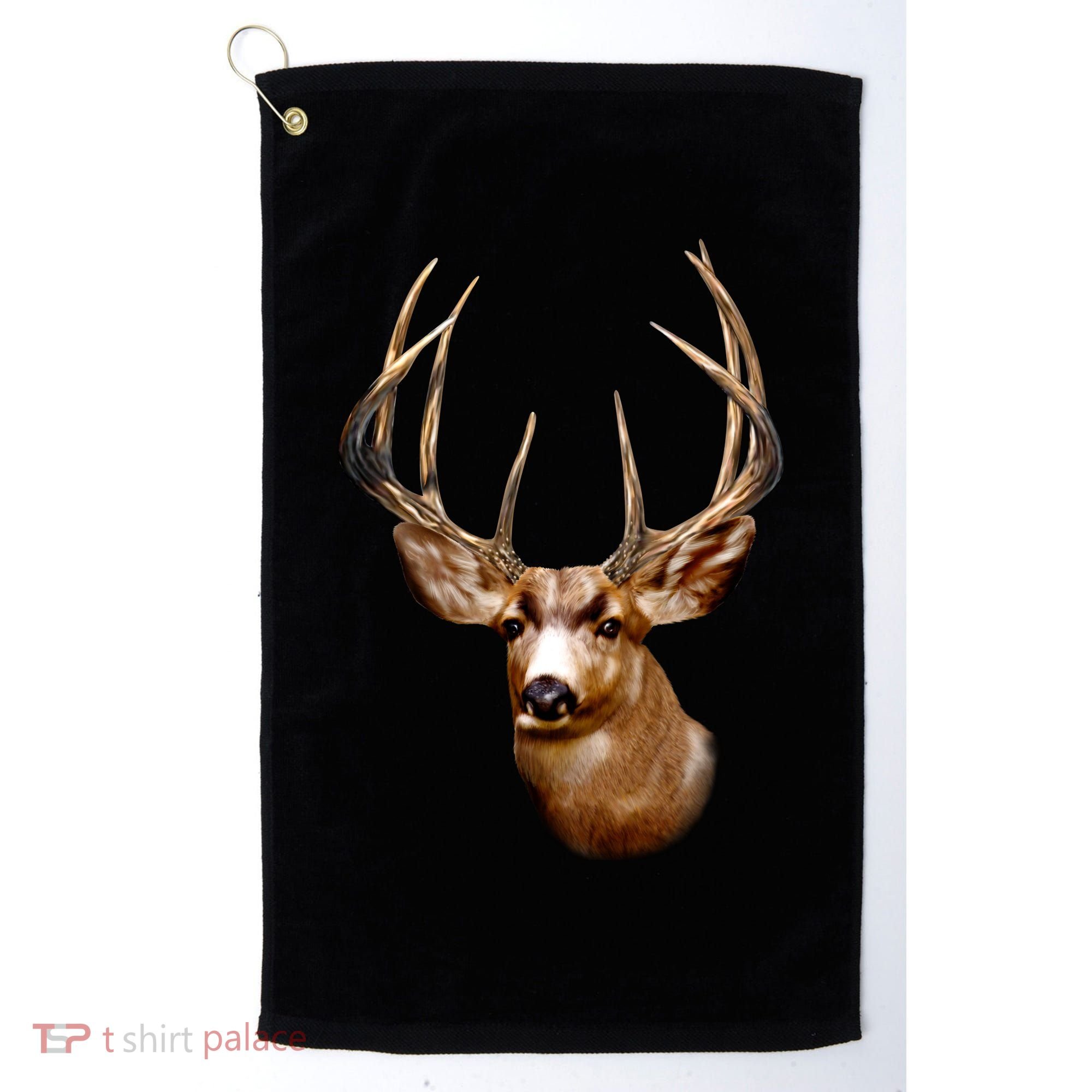 Wildlife - Big Face Deer Head Portrait Golf Towel