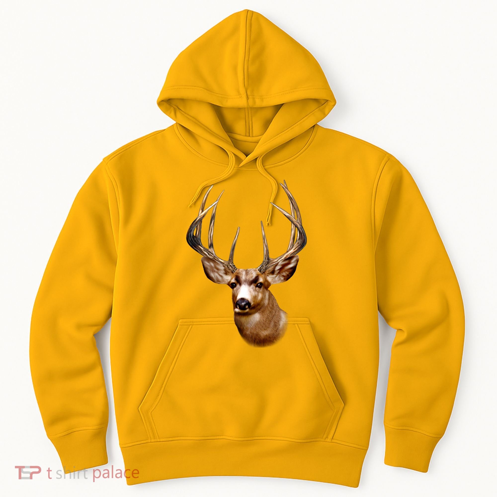 Wildlife - Big Face Deer Head Portrait Hoodie