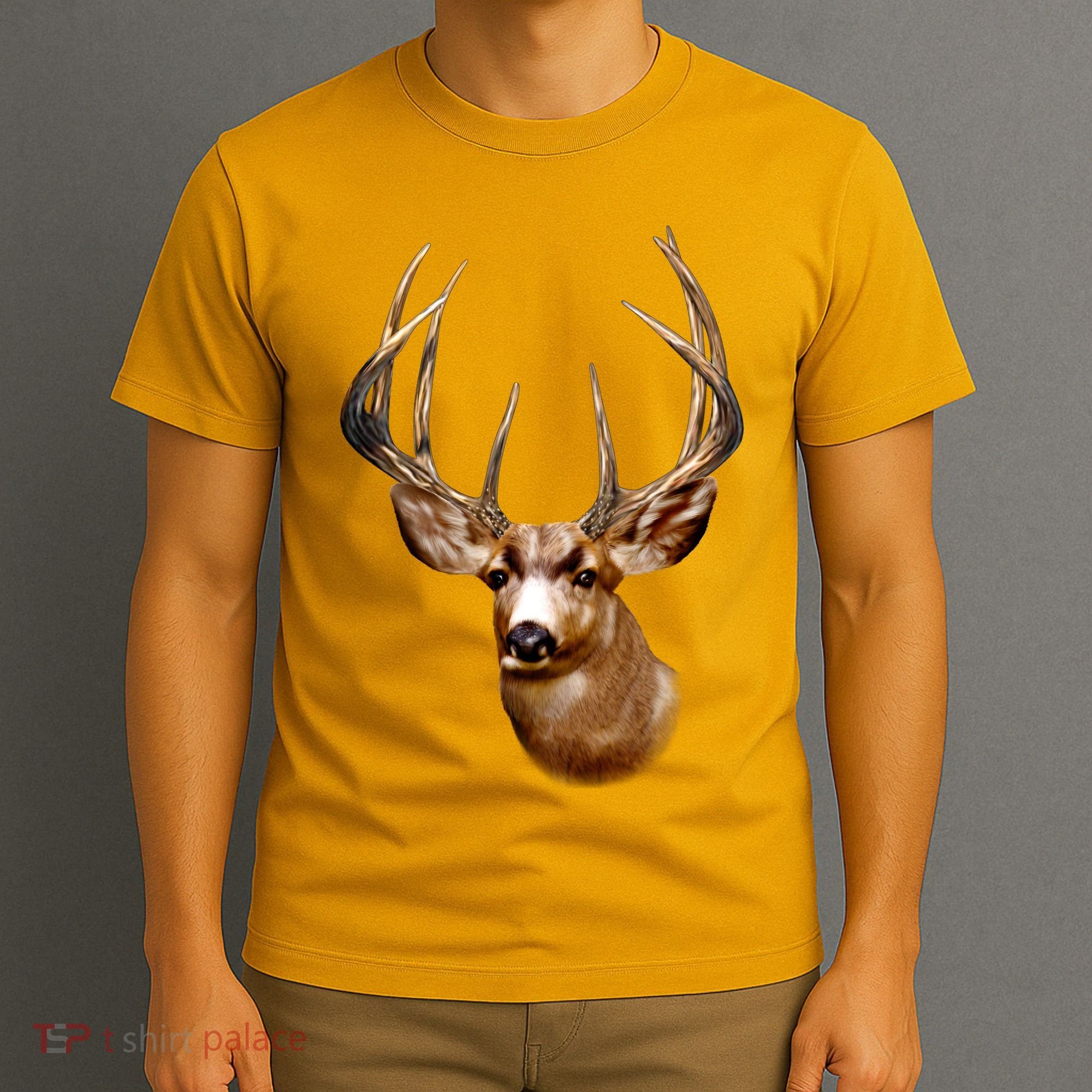 Wildlife - Big Face Deer Head Portrait T-Shirt