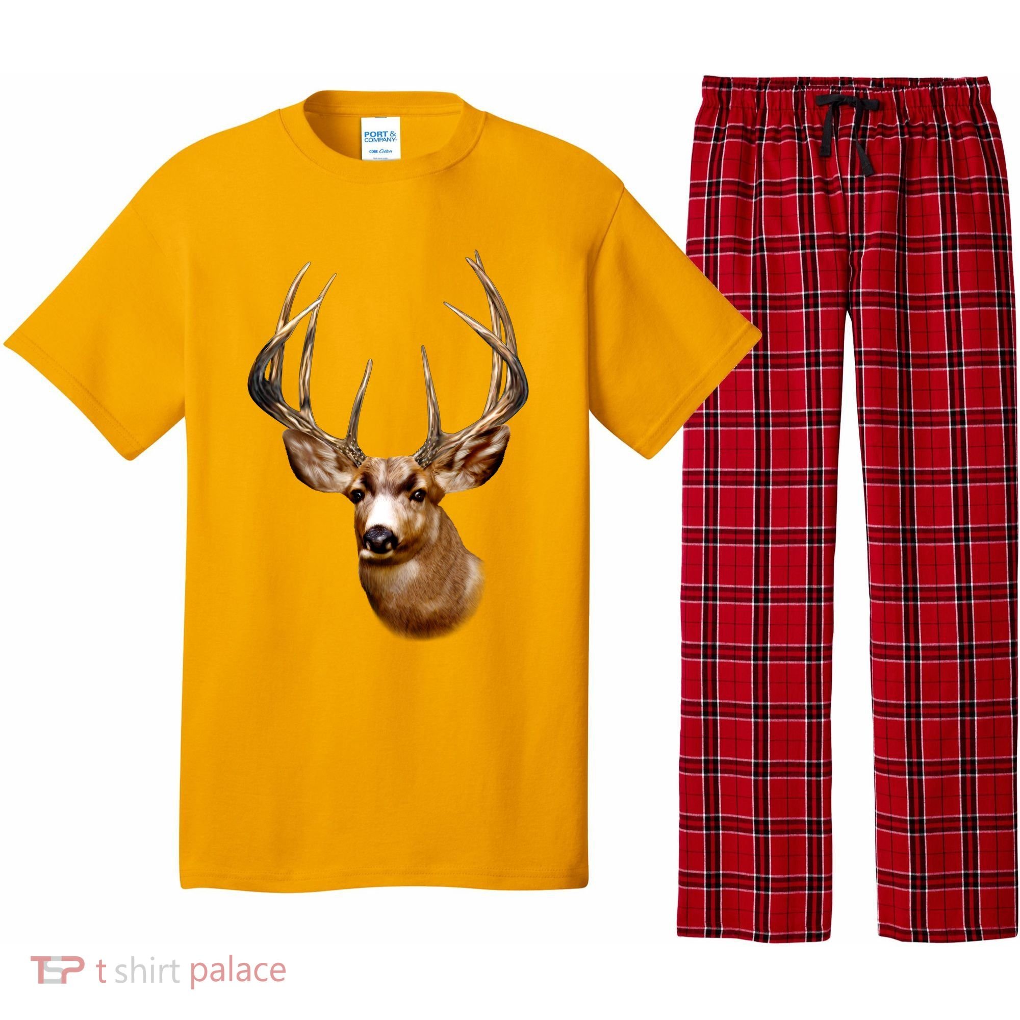 Wildlife - Big Face Deer Head Portrait Pajama Set