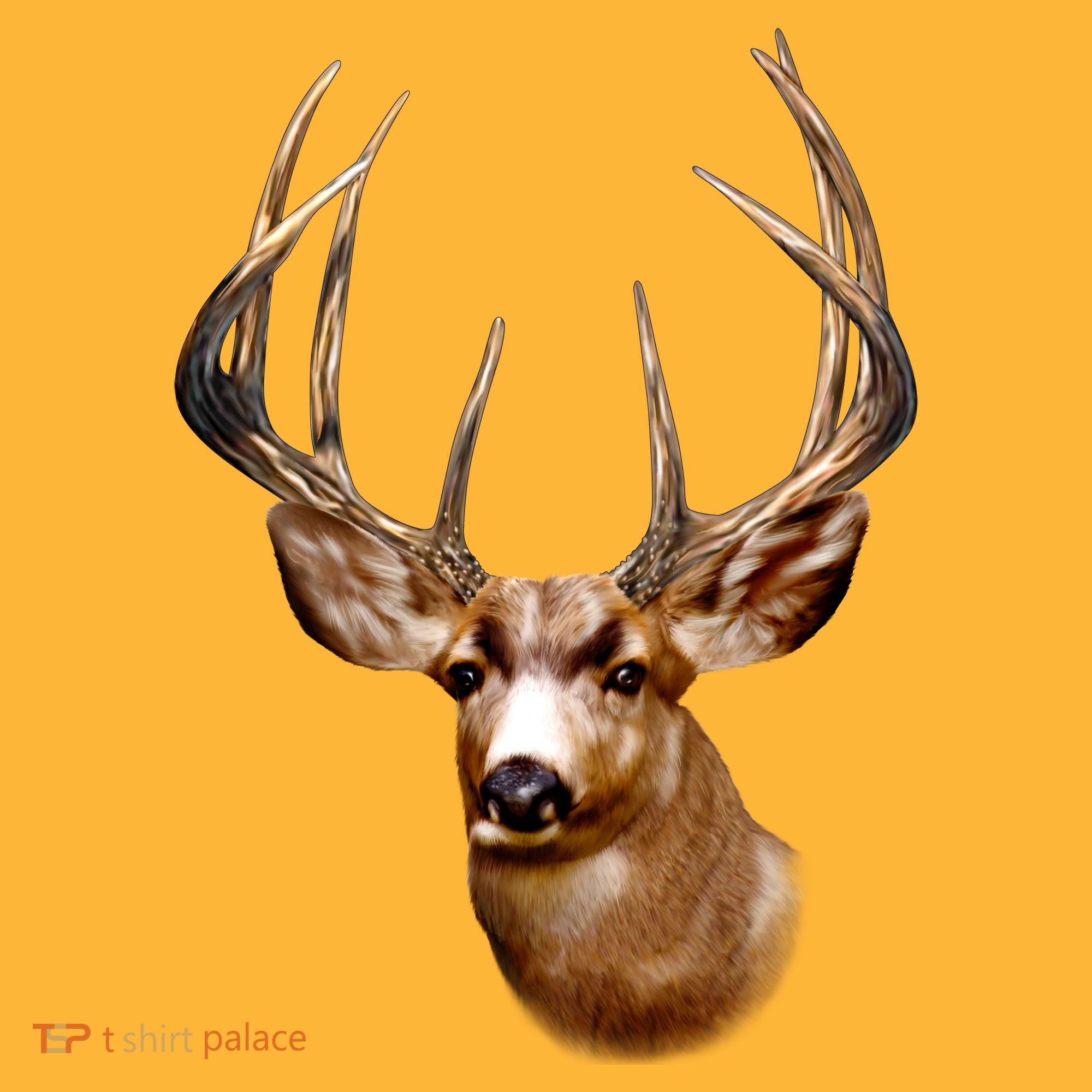 Wildlife - Big Face Deer Head Portrait Baby Bodysuit