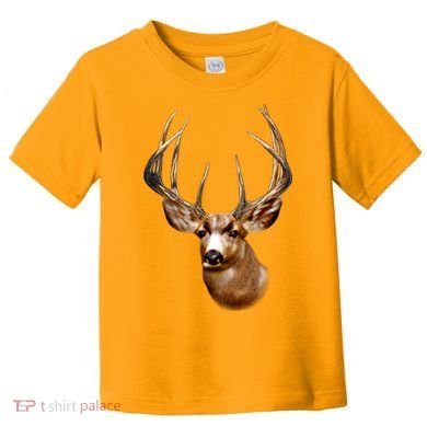 Wildlife - Big Face Deer Head Portrait Toddler T-Shirt