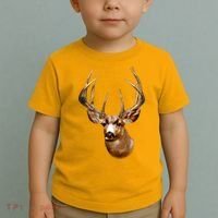 Wildlife - Big Face Deer Head Portrait Toddler T-Shirt thumb 2