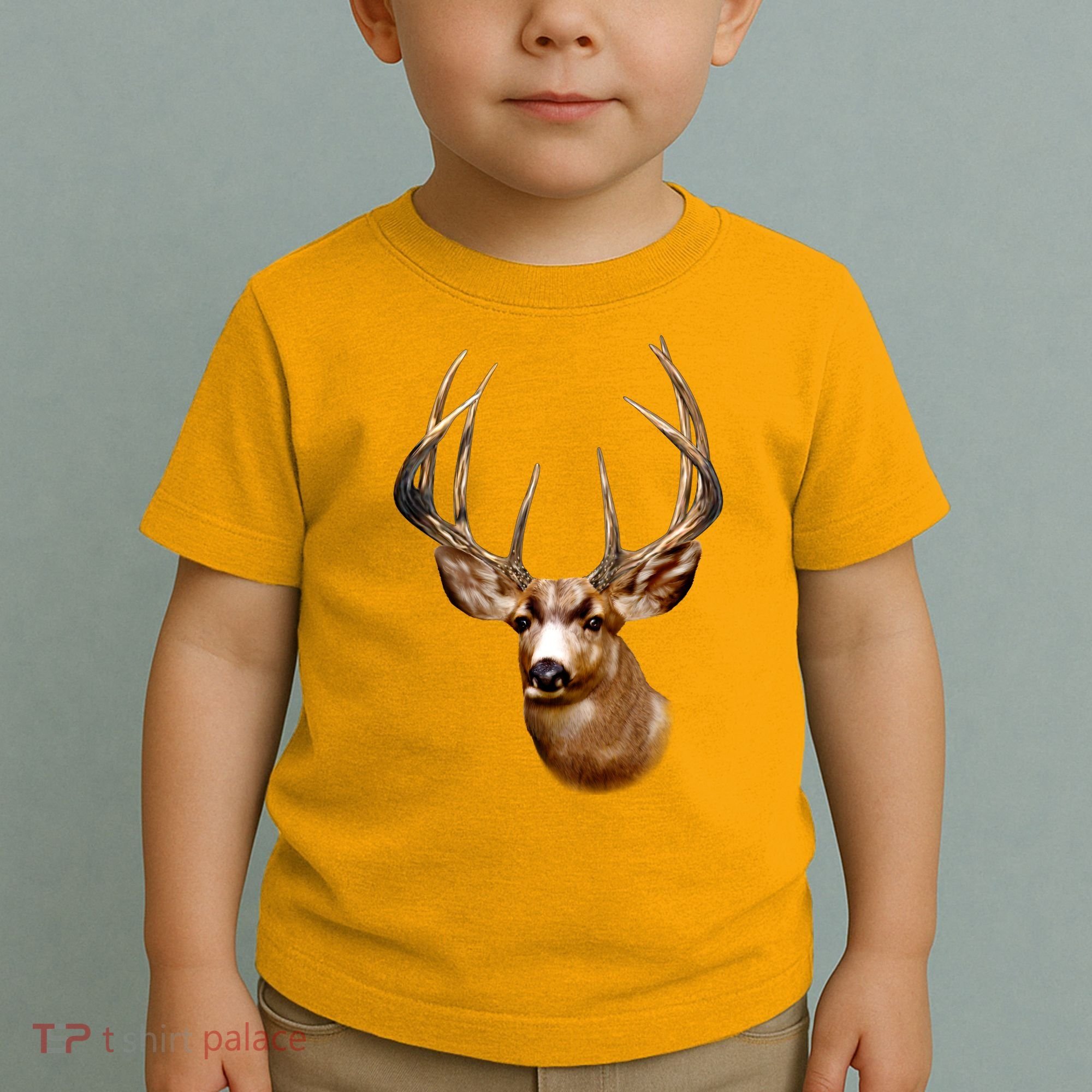 Wildlife - Big Face Deer Head Portrait Toddler T-Shirt