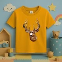 Wildlife - Big Face Deer Head Portrait Toddler T-Shirt thumb 3