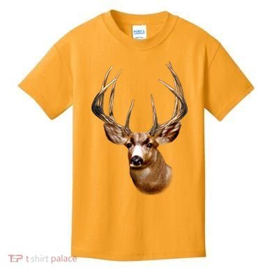 Wildlife - Big Face Deer Head Portrait Kids T-Shirt
