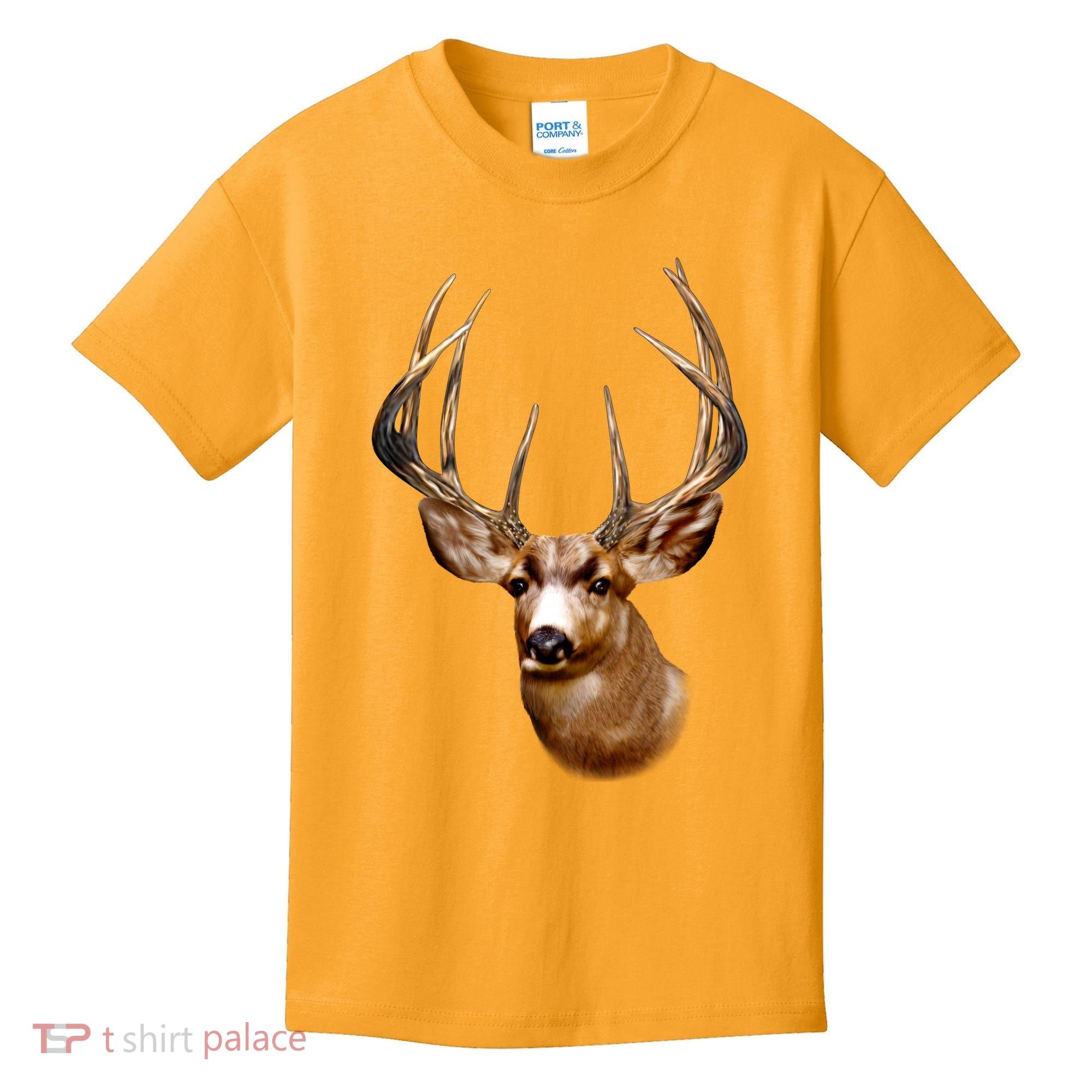 Wildlife - Big Face Deer Head Portrait Kids T-Shirt
