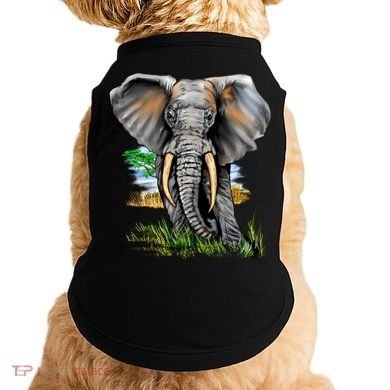 Wildlife - Big Face Elephant Portrait Doggie Tank