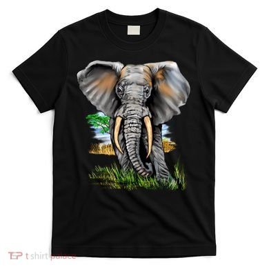 Wildlife - Big Face Elephant Portrait T-Shirt