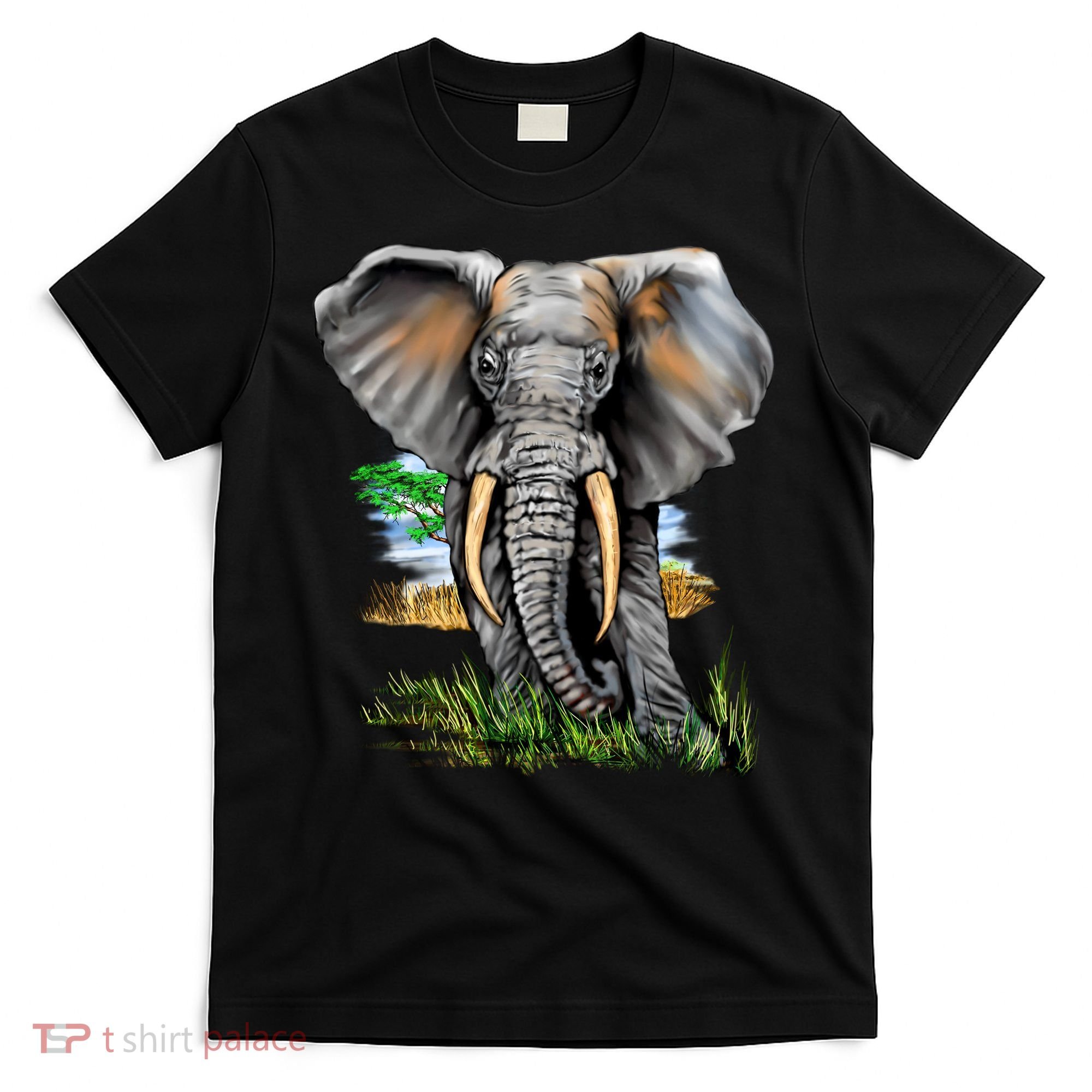 Wildlife - Big Face Elephant Portrait T-Shirt