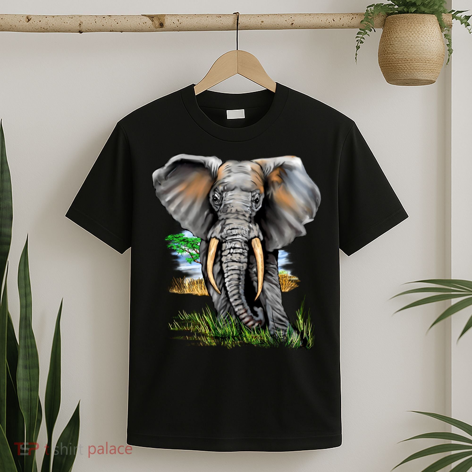 Wildlife - Big Face Elephant Portrait T-Shirt