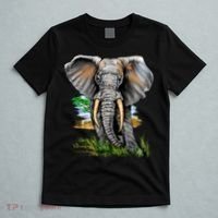 Wildlife - Big Face Elephant Portrait T-Shirt thumb 5