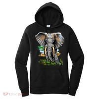 Wildlife - Big Face Elephant Portrait Women's Hoodie thumb 0