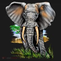 Wildlife - Big Face Elephant Portrait Ornament thumb 1