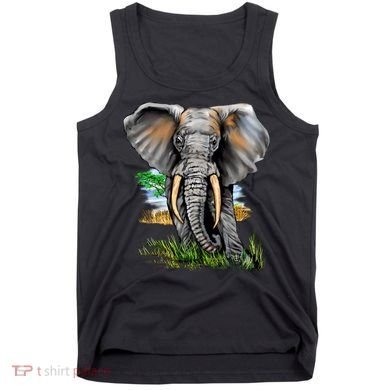 Wildlife - Big Face Elephant Portrait Tank Top