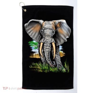 Wildlife - Big Face Elephant Portrait Golf Towel