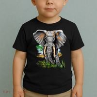 Wildlife - Big Face Elephant Portrait Toddler T-Shirt thumb 2