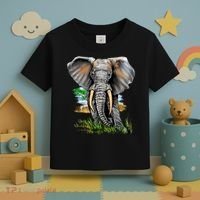 Wildlife - Big Face Elephant Portrait Toddler T-Shirt thumb 3
