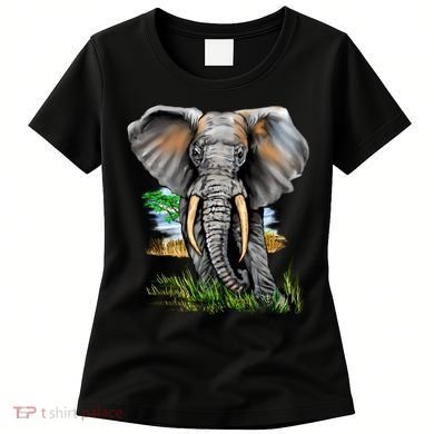 Wildlife - Big Face Elephant Portrait Women's T-Shirt