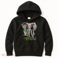 Wildlife - Big Face Elephant Portrait Kids Hoodie thumb 0