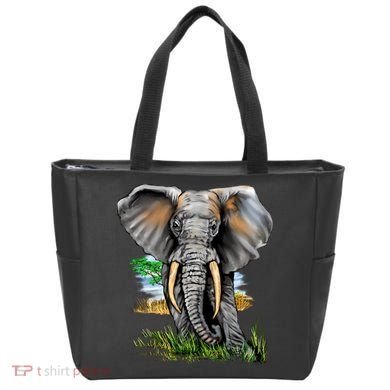 Wildlife - Big Face Elephant Portrait Tote Bag
