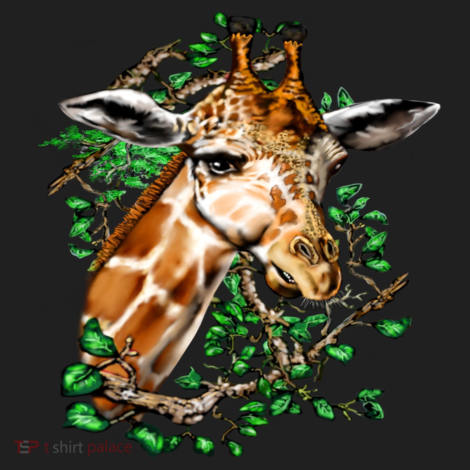 Wildlife - Big Face Giraffe Portrait Women's Sweatshirt