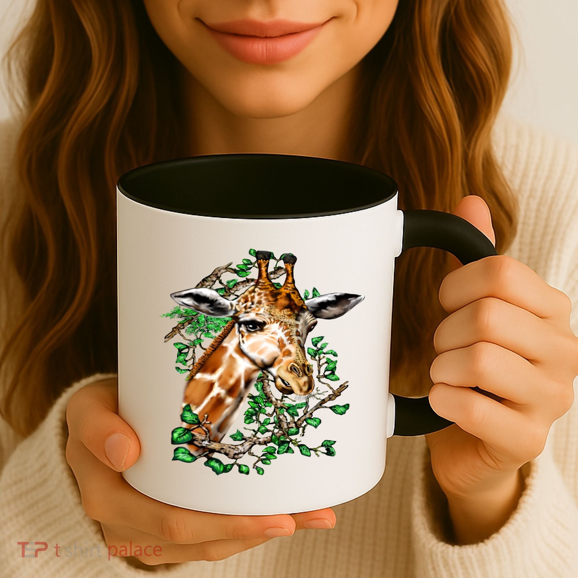 Wildlife - Big Face Giraffe Portrait Coffee Mug