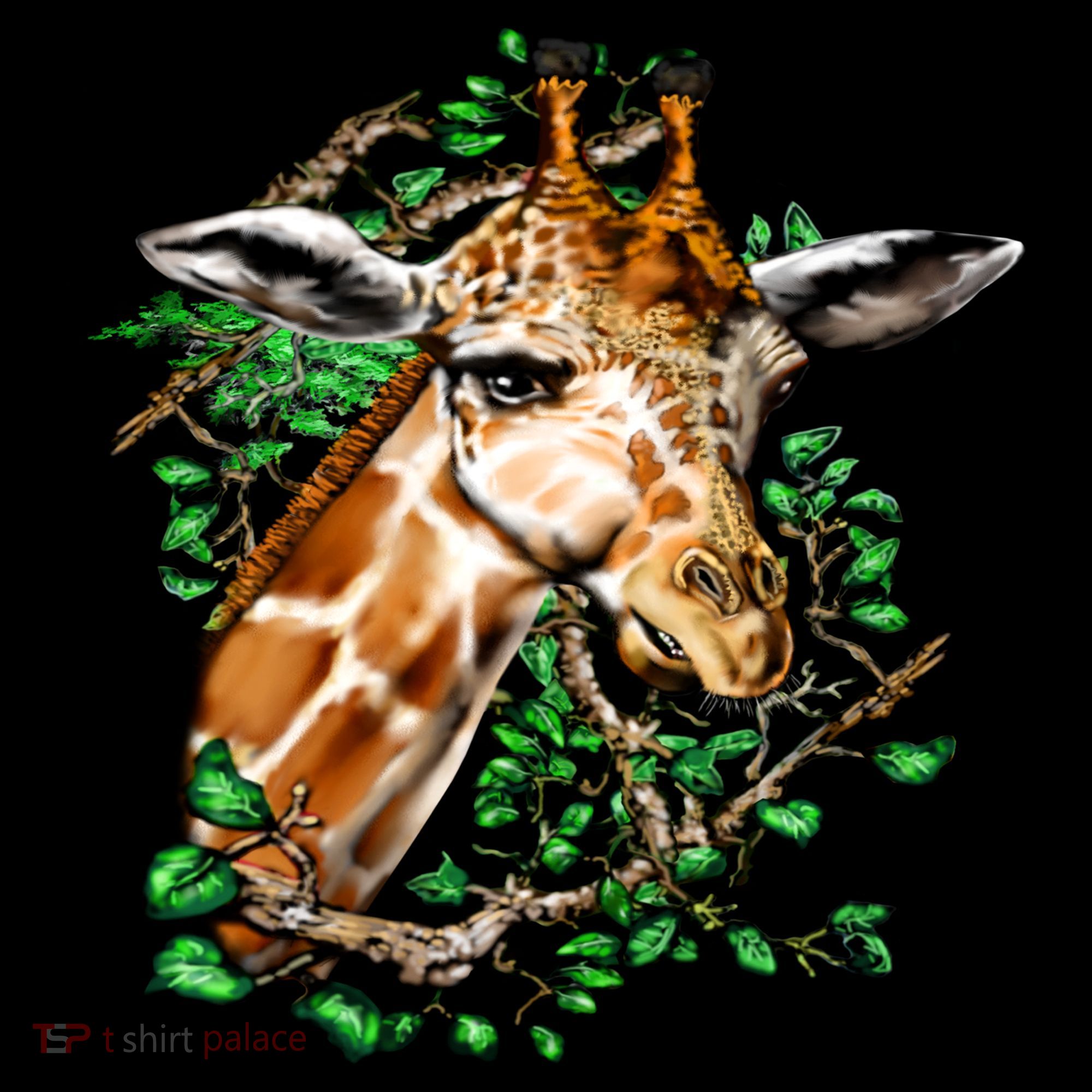 Wildlife - Big Face Giraffe Portrait Women's Hoodie
