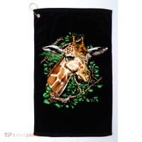 Wildlife - Big Face Giraffe Portrait Golf Towel thumb 0