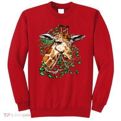 Wildlife - Big Face Giraffe Portrait Sweatshirt