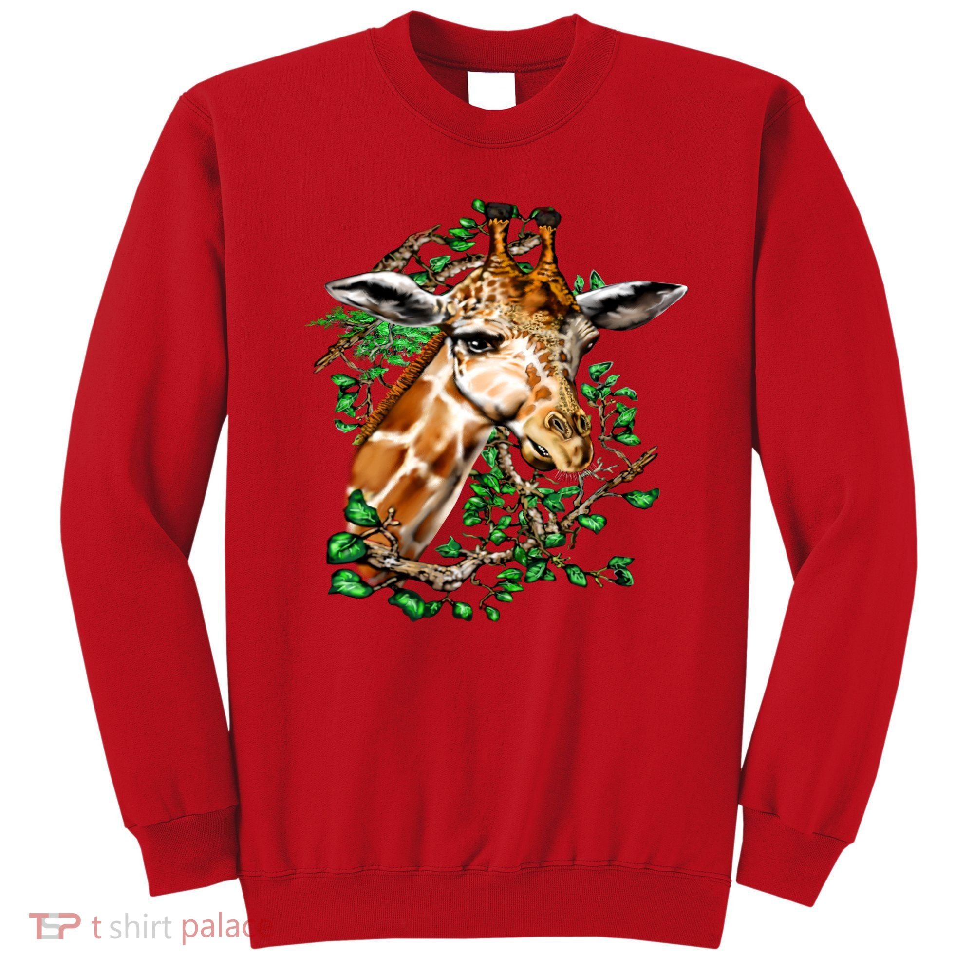 Wildlife - Big Face Giraffe Portrait Sweatshirt