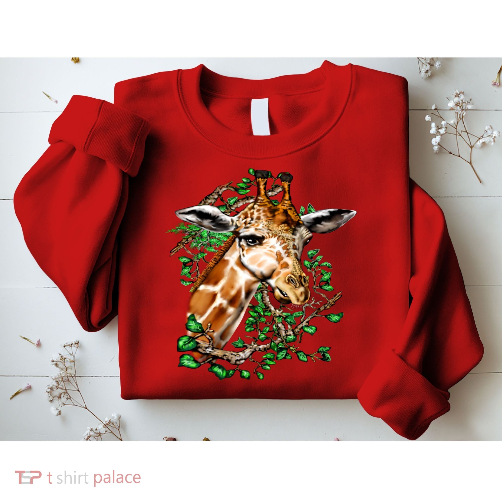 Wildlife - Big Face Giraffe Portrait Sweatshirt